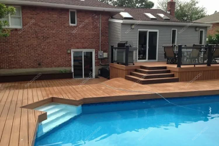 Necowood সাঁতারের পুল WPC ডেকিং 2025 গাইড রিলিজ